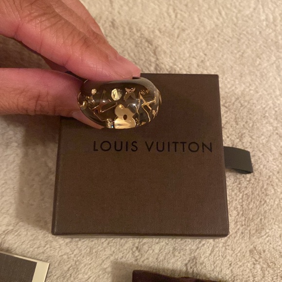 Louis Vuitton Brown Inclusion Ring w/ Dust Bag, Original Box, and Booklet - Picture 3 of 5